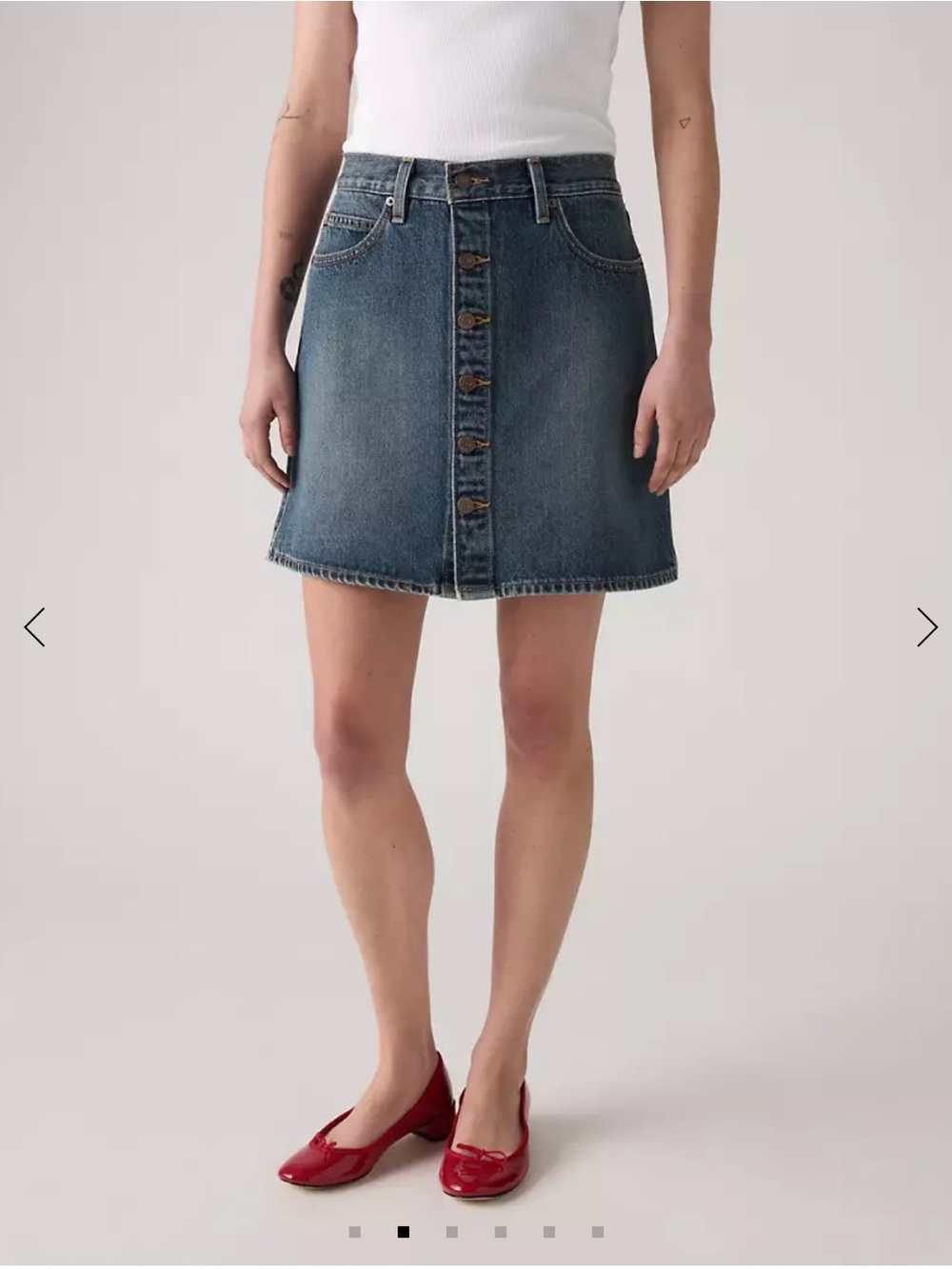 Levi’s Retro Button Front Skirt